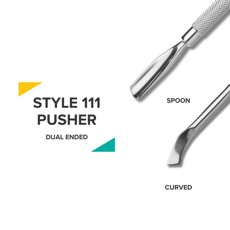 Rui Smiths Pro Cuticle Pusher with 2 Ends - Stainless Steel Manicure Tool - Style 111 - Image 3